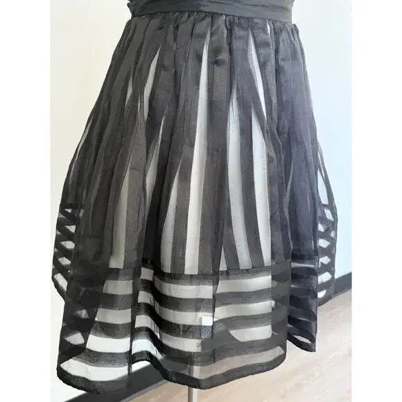 Betsy Johnson Rouched Corset, Fit And Flare Black Babydoll Dress Size 4 - Picture 3 of 16